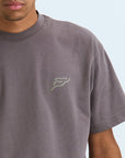 Mens Oversized Cotton T-Shirt - Dark Grey