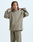 Juniors Oversized Jogger Set - Sage Stone