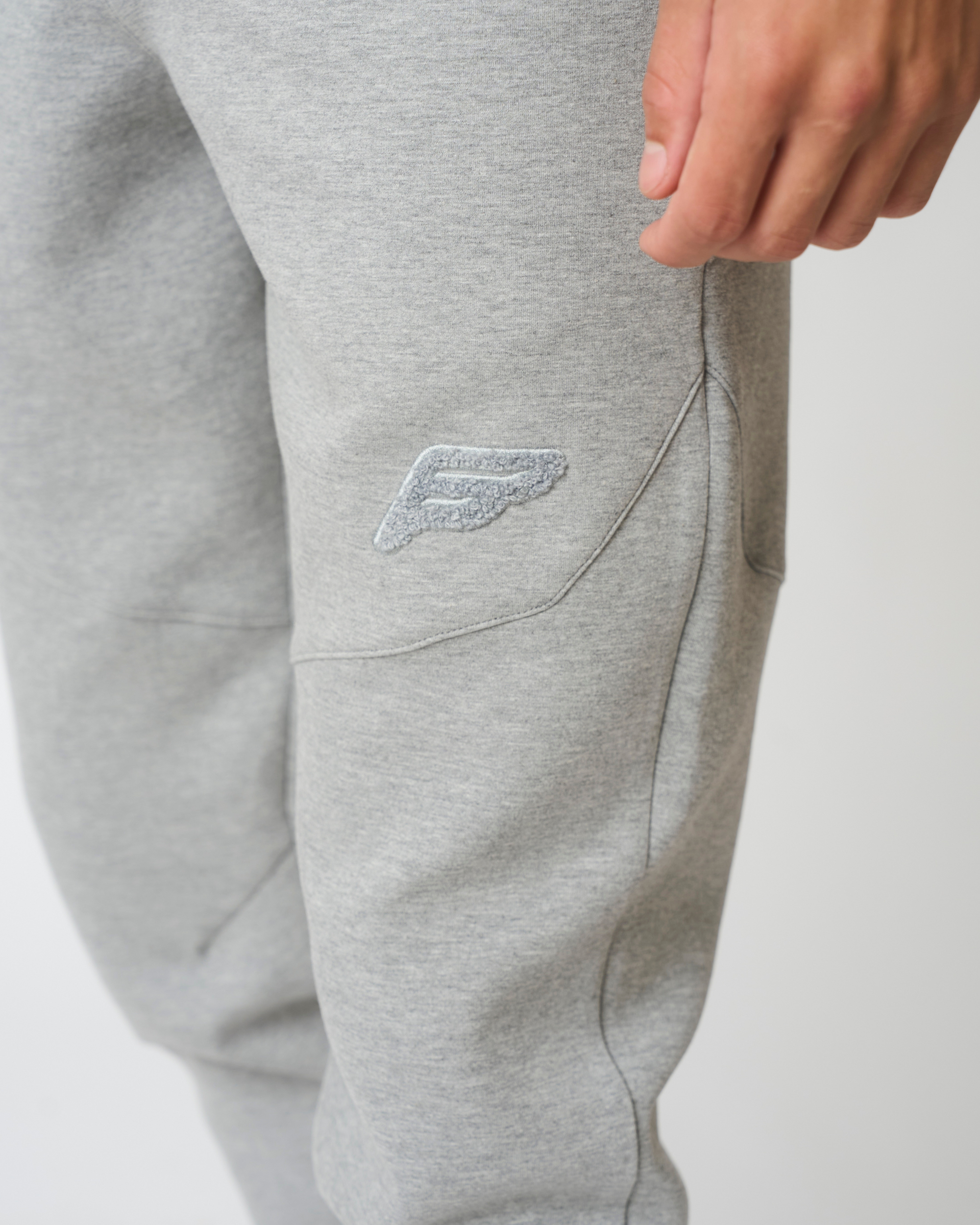 Juniors Marl Grey Tech Jogsuit
