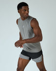 Mens Intent Shorts Set - Light Grey/Black