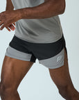 Mens Intent Shorts Set - Light Grey/Black