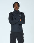 Mens Core 1/4 Zip Jogger Set - Black/Black