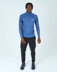 Mens Core 1/4 Zip Jogger Set - Blue/Black