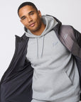 Mens Marl Grey Tech Jogsuit