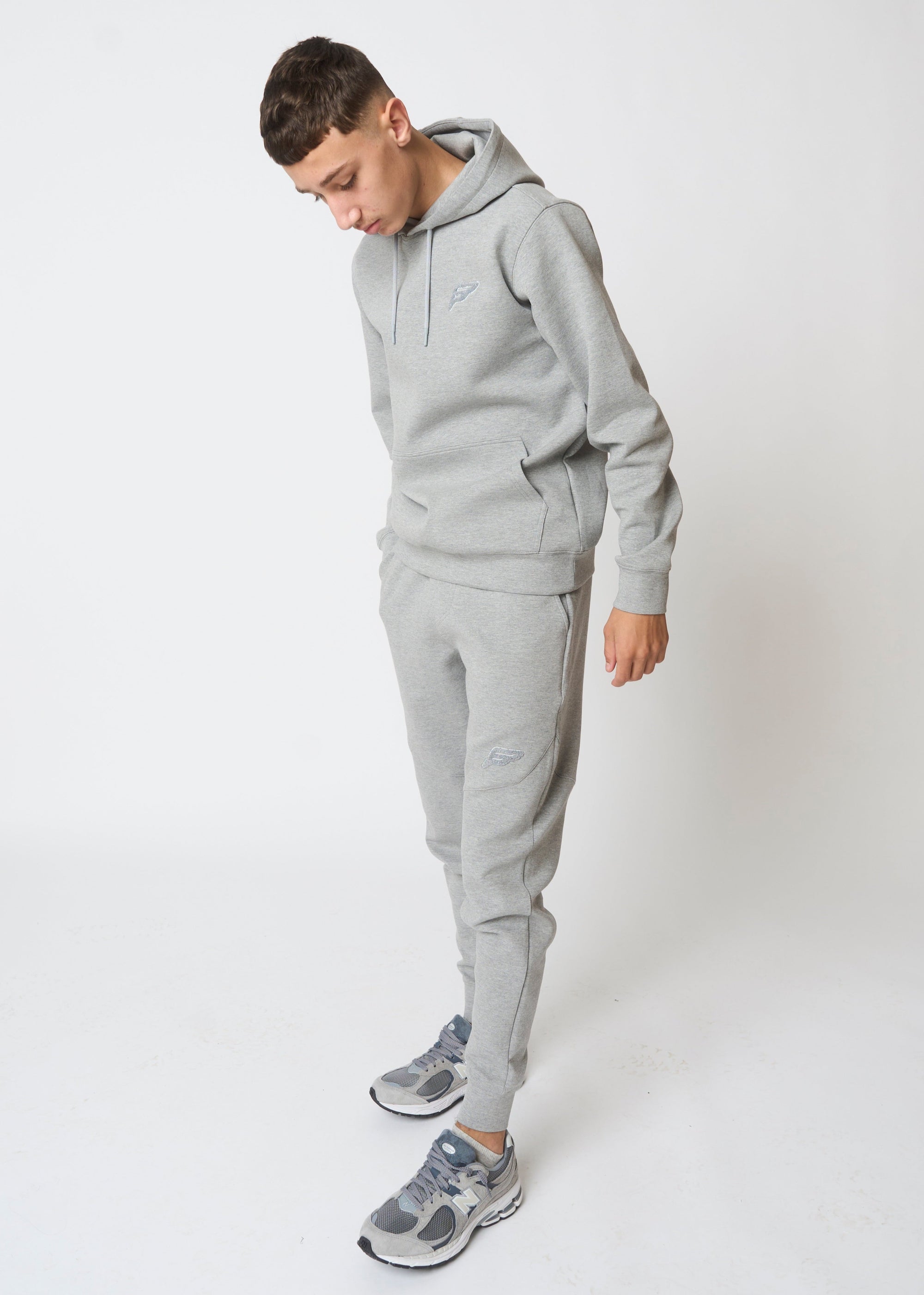 Juniors Marl Grey Tech Jogsuit