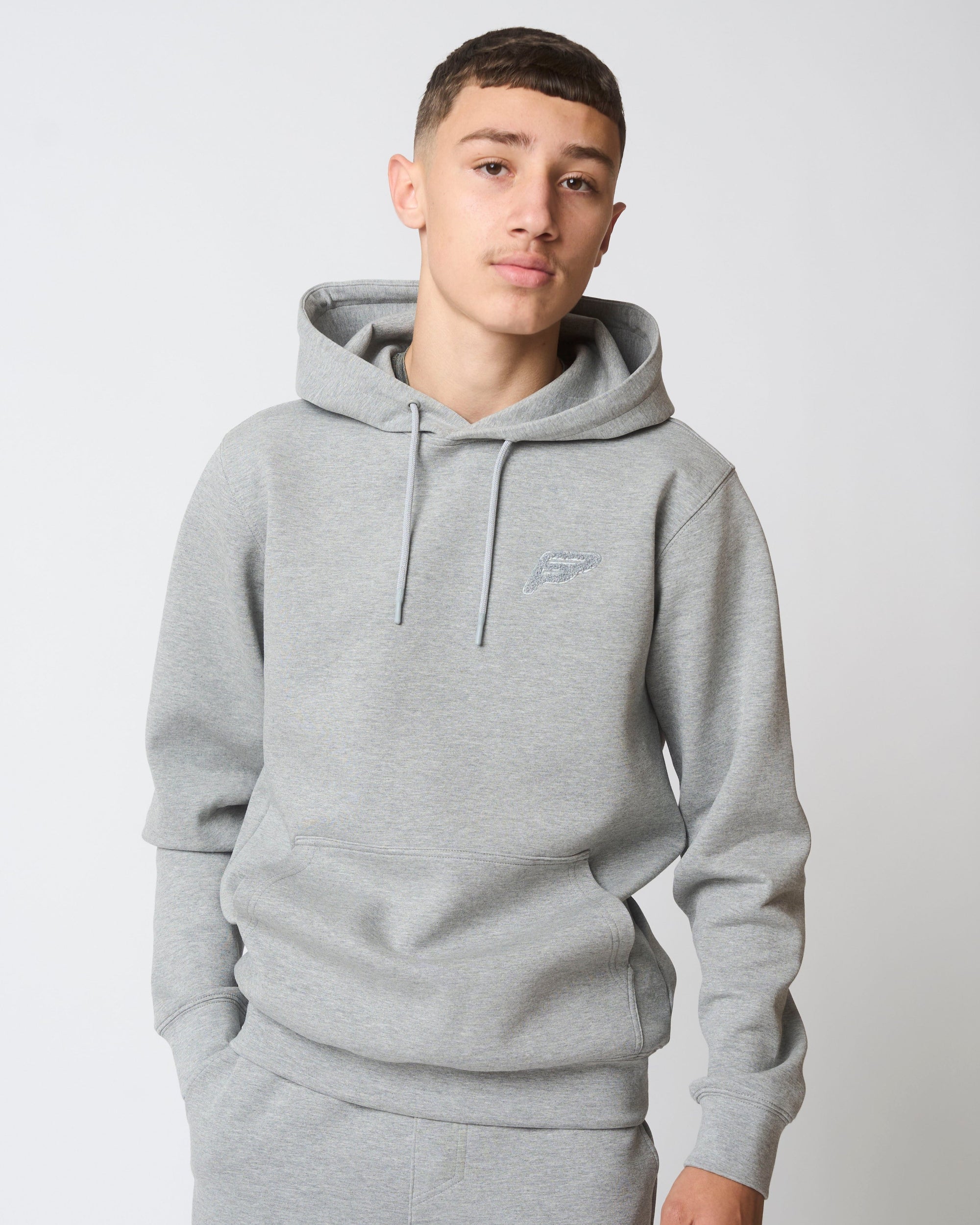 Juniors Marl Grey Tech Jogsuit