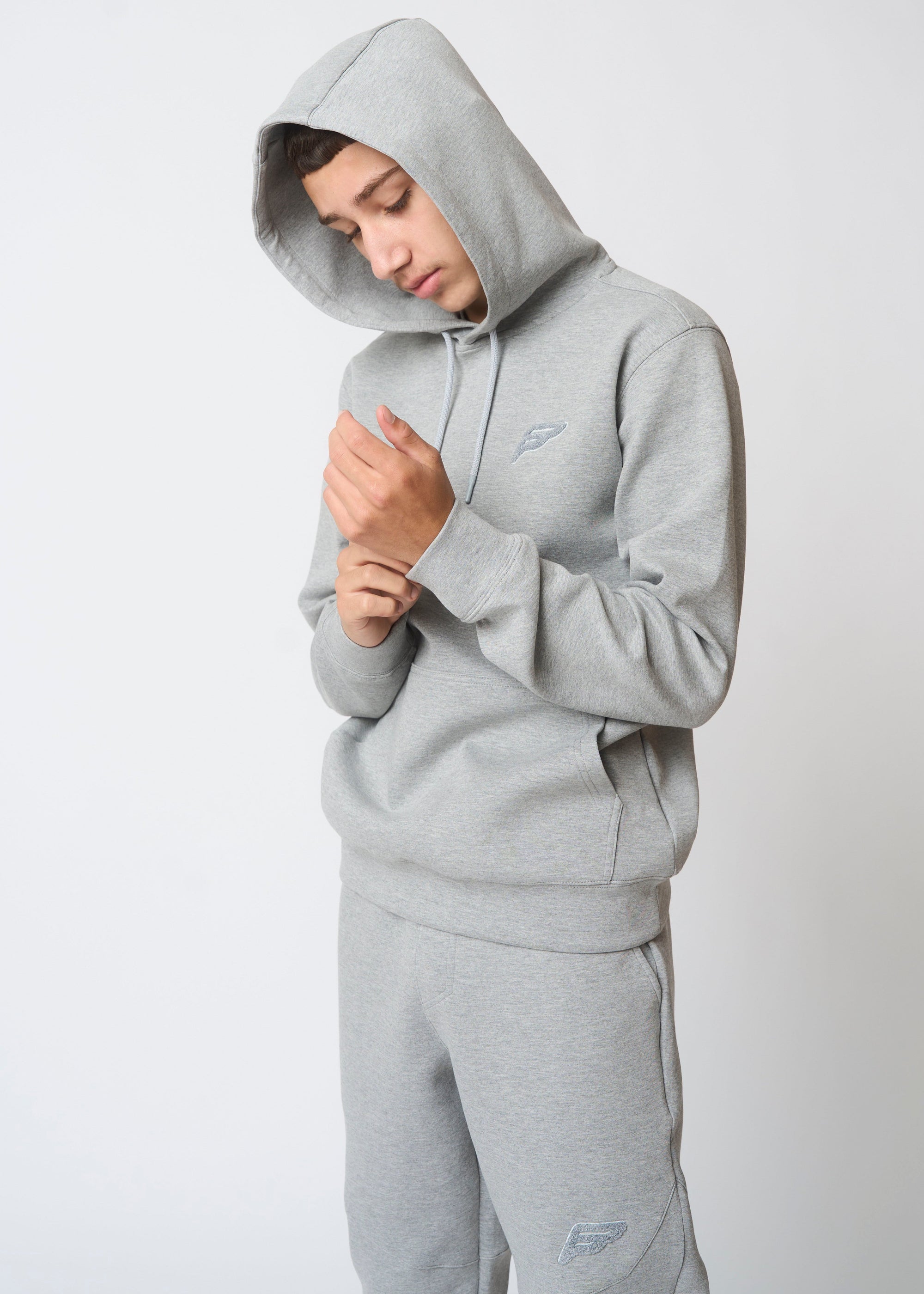 Juniors Marl Grey Tech Jogsuit