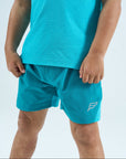 Infants Rise Shorts Set - Aqua