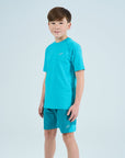 Juniors Rise Shorts Set - Aqua