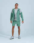Mens Pace Shorts Set - Green/Greige