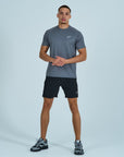 Mens Core Shorts Set - Grey/Black