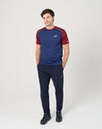 Mens A-Tech Pro T-Shirt - Navy/Burgundy