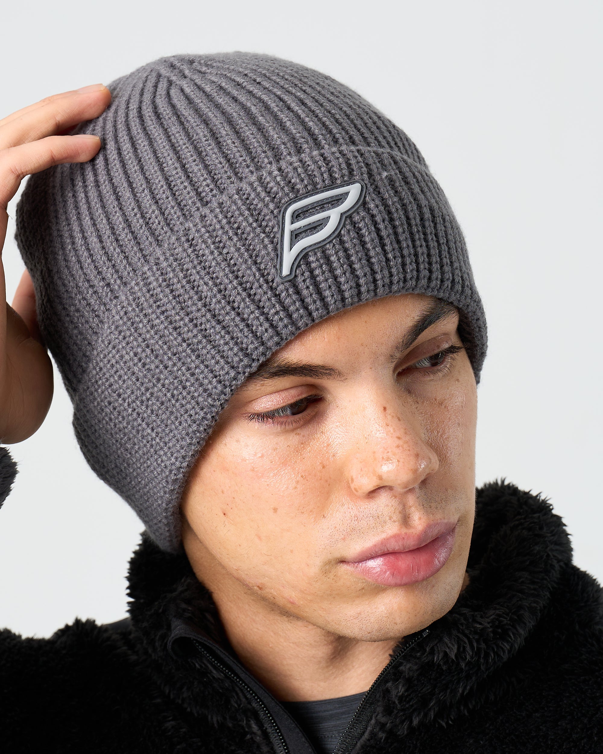 Mens Belief Beanie - Grey