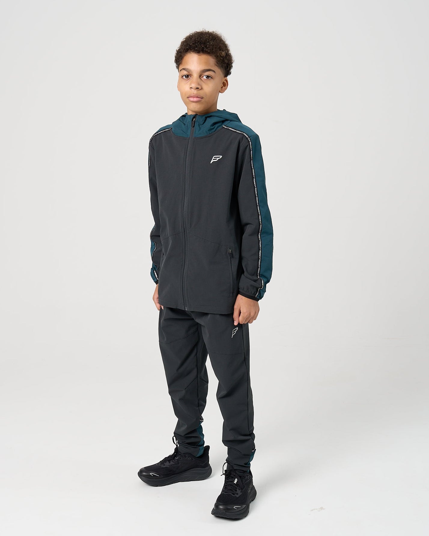 Juniors Transform 3 Piece Tracksuit - Grey/Teal