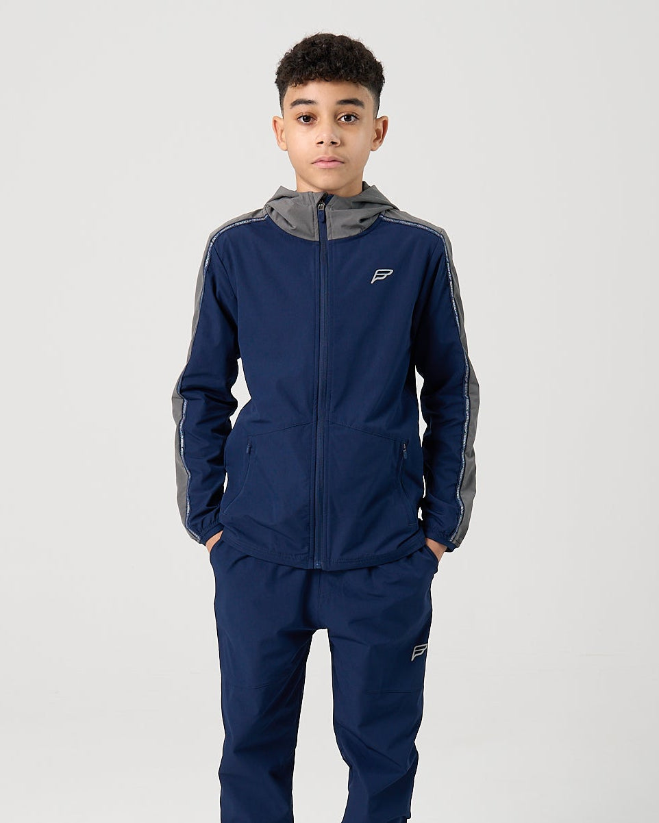 Juniors Transform 3 Piece Tracksuit - Navy/Grey