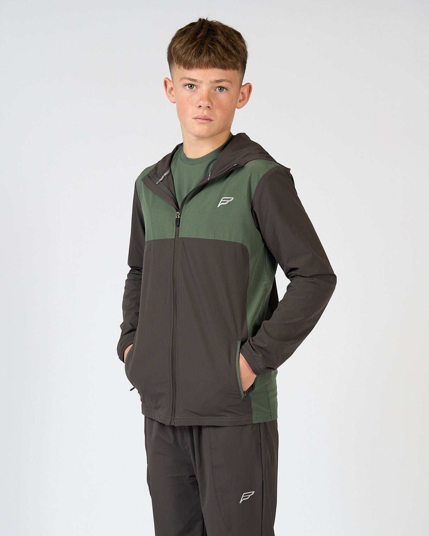 Juniors Dark Fern Evolve 3 Piece Tracksuit