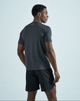 Mens Grid Tech T-Shirt - Pewter Grey