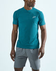 Mens Stride Shorts Set - Grey/Teal