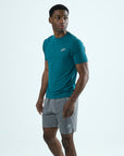 Mens Stride Shorts Set - Grey/Teal