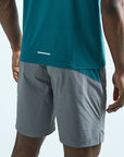 Mens Stride Shorts - Grey/Teal