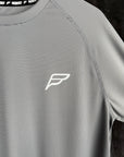 Mens Grid Tech Long Sleeve T-Shirt - Platinum Grey