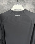 Mens Grid Tech Long Sleeve T-Shirt - Phantom Black