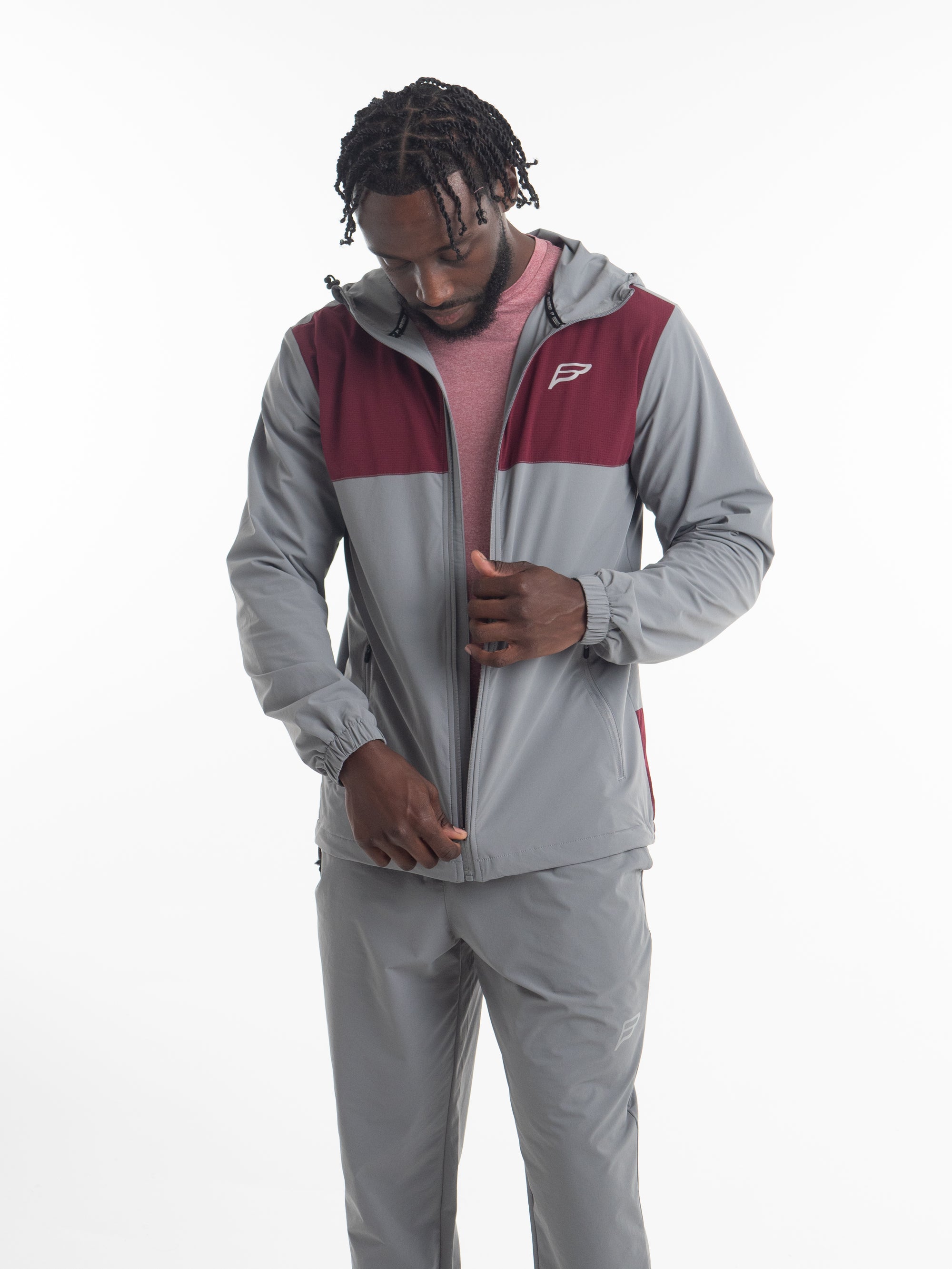 Mens Burgundy Attain T-Shirt