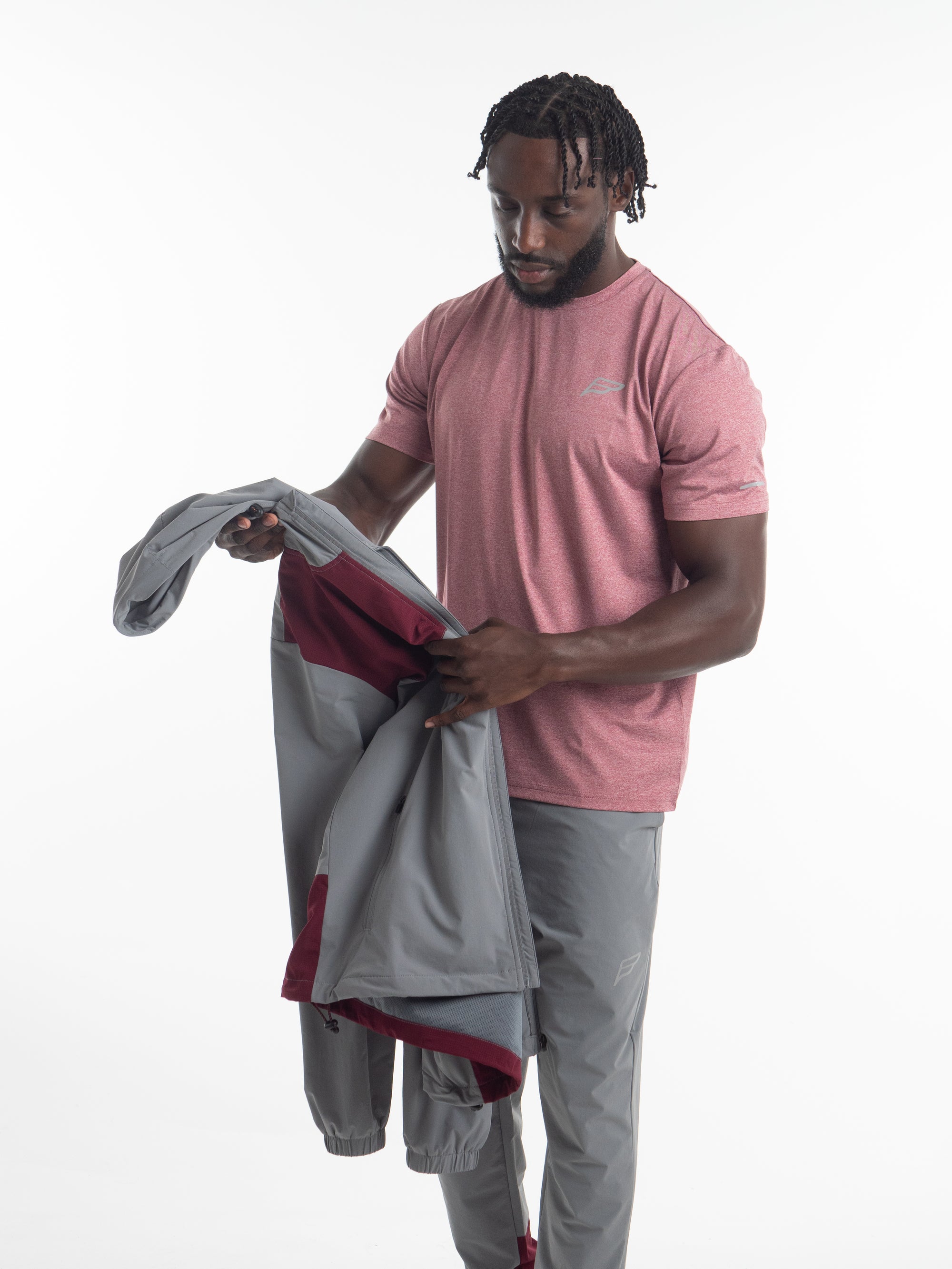 Mens Burgundy Attain T-Shirt