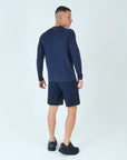 Mens Grid Tech Shorts Set LS - Passion Navy