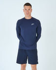 Mens Grid Tech Shorts Set LS - Passion Navy