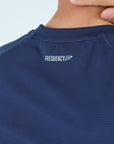 Mens Grid Tech Long Sleeve T-Shirt - Passion Navy