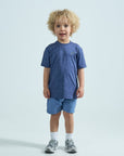 Infants Arc 3 Piece Shorts Set - Pastel Blue