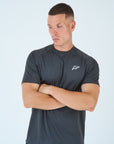 Mens Grid Tech T-Shirt - Pewter Grey