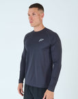 Mens Grid Tech Long Sleeve T-Shirt - Phantom Black