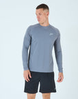 Mens Grid Tech Shorts Set LS - Platinum Grey