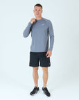 Mens Grid Tech Shorts Set LS - Platinum Grey