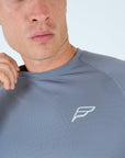Mens Grid Tech Shorts Set LS - Platinum Grey