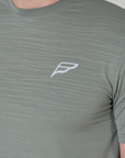 Mens Stone Grey Waveform T-Shirt