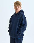 Juniors Oversized Jogger Set - Navy Blue