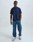 Mens Oversized Cotton T-Shirt - Navy Blue