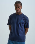 Mens Oversized Cotton T-Shirt - Navy Blue