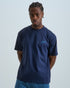 Mens Oversized Cotton T-Shirt - Navy Blue