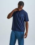 Mens Oversized Cotton T-Shirt - Navy Blue