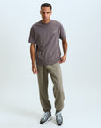 Mens Oversized Cotton T-Shirt - Dark Grey