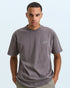 Mens Oversized Cotton T-Shirt - Dark Grey