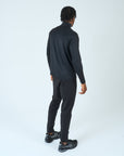 Mens Core 1/4 Zip Jogger Set - Black/Black
