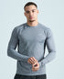 Mens Grid Tech Long Sleeve T-Shirt - Platinum Grey