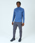 Mens Core 1/4 Zip Jogger Set - Blue/Grey
