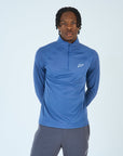 Mens Core 1/4 Zip Jogger Set - Blue/Grey