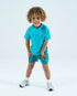 Infants Rise Shorts Set - Aqua